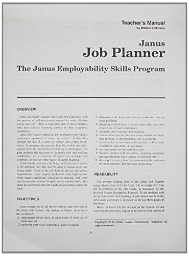 Cover of The Janus Employability Skills Program