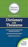 Merriamwebsters Dictionary And Thesaurus New Edition Trade Paperback 2020 Copyright