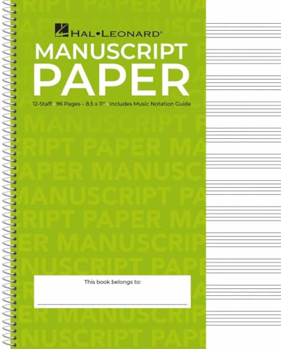 Manuscript Paper - Hal Leonard Standard Wirebound