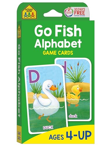 School Zone Go Fish Alphabet Game Cards 56 Abc Flash Cards For