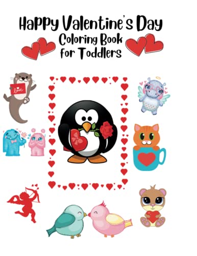 Cover of Happy Valentine's Day Coloring Book for Toddlers