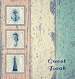 Nautical Guest Book Hardcover Visitors Book Guest Comments Book Vacation Home Guest Book Beach House Guest Book Visitor Comments Book Seaside House Parties Events Functions By The Sea