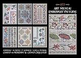 Art Nouveau Embroidery Patterns Charted For Needlepoint Counted Cross Stitch
