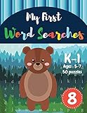 My First Word Searches 50 Large Print Word Search Puzzles Wordsearch Kids Activity Workbooks K1 Ages 57 Bear Design Vol8 Kids Word Search Books