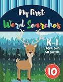 My First Word Searches 50 Large Print Word Search Puzzles Wordsearch Kids Activity Workbooks K1 Ages 57 Deer Design Vol10 Kids Word Search Books