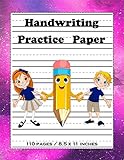 Handwriting Practice Paper 110 Pages85x11 Inches Notebook With Dotted Lined For Kids