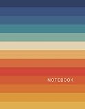 Notebook Vintagerainbow Composition Notebook Large 85 X 11 College Ruled 110 Pages