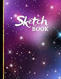 Sketchbook Purple Galaxy Large Sketchbook Drawing Book To Practice Sketching Drawing Writing And Creative Doodling