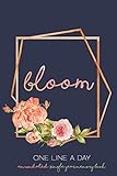 Bloom One Line A Day An Undated Single Year Memory Book