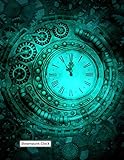 Steampunk Clock Lined Notebook Journal Keep Diary Write Schedule Lecture Notes Thoughts Student Comments Agendas Todo Lists