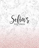 Sofias Big Ideas Personalized Notebook 8x10 Lined Womens Journal