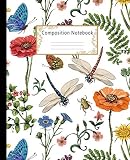Composition Notebook Wide Ruled Lined Paper Notebook Journal Pretty Botanical Of Provence Style Workbook For Girls Kids Teens Students For Back To School And Home College Writing Notes