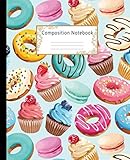 Composition Notebook Wide Ruled Lined Paper Notebook Journal Pretty Colorful Donuts Workbook For Girls Kids Teens Students For Back To School And Home College Writing Notes