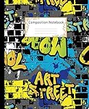 Composition Notebook Wide Ruled Lined Paper Notebook Journal Bright Art Street Graffiti Workbook For Boys Girls Kids Teens Students For Back To School And Home College Writing Notes