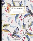 Dot Grid Notebook Dotted Paper Journal Watercolor Texture Of Little Birds For Graphing Pad Design Book Work Book Planner Dotted Notebook Bullet Journal Sketch Book Math Book