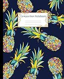 Composition Notebook Wide Ruled Lined Paper Notebook Journal Colorful Pineapples Workbook For Girls Kids Teens Students For Back To School And Home College Writing Notes