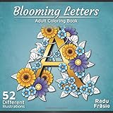 Blooming Letters Adult Coloring Book