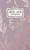 20202021 Pocket Planner Pretty Floral Twoyear Monthly Pocket Planner And Organizer 2 Year 24 Months Agenda With Phone Book Password Log Notebook Nifty Rose Gold Marble