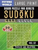 Sudoku Hard Future World Activity Book Full Page Sudoku Maths Book To Challenge Your Brain Large Print Sudoku Puzzles Book Large Print Vol52