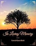 In Loving Memory Funeral Guest Book Funeral And Memorial Services Registration Sign Condolence Keepsake Remembrance Book With Name And Address Twilight And Tree Design Soft Cover