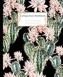 Composition Notebook Wide Ruled Lined Paper Notebook Journal Pretty Watercolor Cactus Workbook For Girls Kids Teens Students For Back To School And Home College Writing Notes