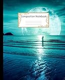 Composition Notebook Wide Ruled Lined Paper Notebook Journal Bright Super Moon Workbook For Boys Girls Kids Teens Students For Back To School And Home College Writing Notes