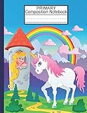Primary Composition Notebook Dotted Midline Notebookprimary Composition Notebook Story Paper Journalcute Unicorn Notebooks For Girlsgrade Level K2 Draw And Writeearly Childhood To Kindergarten
