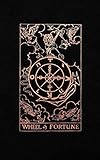 Wheel Of Fortune Tarot Card Journal Black And Rose Gold College Ruled Tarot Card Notebook 5 X 8