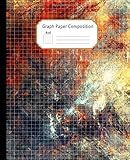 Graph Paper Composition Notebook Grid Paper Journal Quad Ruled 4 Squares Per Inch 4x4 Bright Abstract Painting Workbook For Math Science Design Writing Practice Sketching