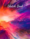 Sketch Book Notebook For Drawing Writing Painting Sketching Or Doodling 110 Pages 85x11 Premium Abstract Cover Vol24