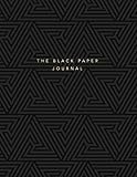 The Black Paper Journal 85x11 Black Paper Notebook College Ruled Triangular Geometric Pattern Black Journals