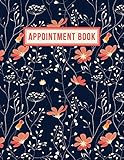 Appointment Book 15 Minute Increments Appointment Planner Daily Hourly Schedule Bonus Client Information Pages Peach Navy Floral