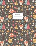 Notebook Cute Foxes Pattern Design School College Work Business Notes Personal Journaling Planning Hand Lettering Perfect Gift Present Ruled Pages Letter Size 85 X 11 Inches