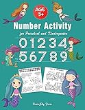 Number Activity Numbers Tracing With Mermaids For Preschool And Kindergarten Ages 35 68 1 To 50 Numbers Exercises Count And Write Find Activity Gamenumber Activity 3