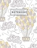 Notebook Hot Air Balloon Dot Grid Paper 150 Pages Composition Size