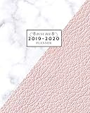 20192020 Weekly And Monthly Academic Calendaragenda July 2019 June 2020 Faux Pink Leather And White Marble