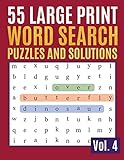 55 Large Print Word Search Puzzles And Solutions Activity Book For Adults And Kids Word Search Puzzle Wordsearch Puzzle Books For Adults Seniors Find Words For Adults Seniors