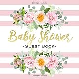 Baby Shower Guest Book Beautiful Pink Striped Baby Shower Guestbook Gift Memory Keepsake Baby Book For A Newborn