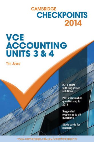 Cover of Cambridge Checkpoints VCE Accounting Units 3 and 4 2014 and Quiz Me More