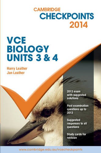 Cover of Cambridge Checkpoints VCE Biology Units 3 And 4 2014