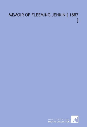 Memoir of Fleeming Jenkin book cover
