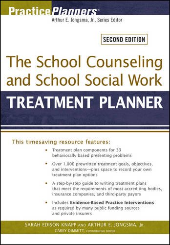 Cover of School Counseling and School Social Work Treatment Planner