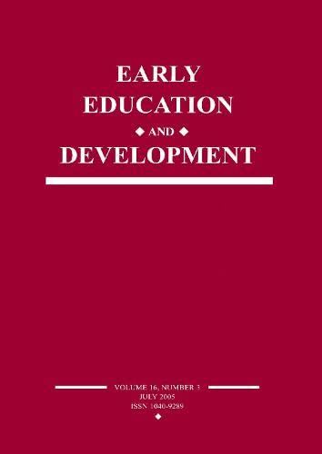 Cover of Early Education and Development