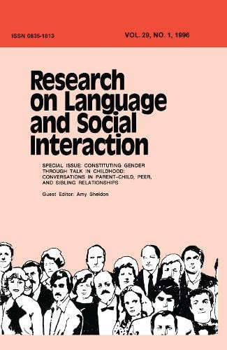Cover of Constituting Gender Through Talk in Childhood : Conversations in Parent-Child, Peer, and Sibling Relationships