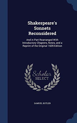 Shakespeare's Sonnets Reconsidered book cover