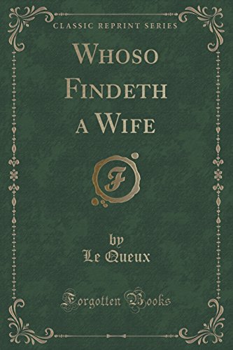 Whoso Findeth a Wife cover