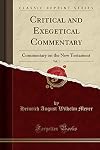 Critical and exegetical hand-book to the Gospel of Matthew (Meyer's Commentary on the New Testament)