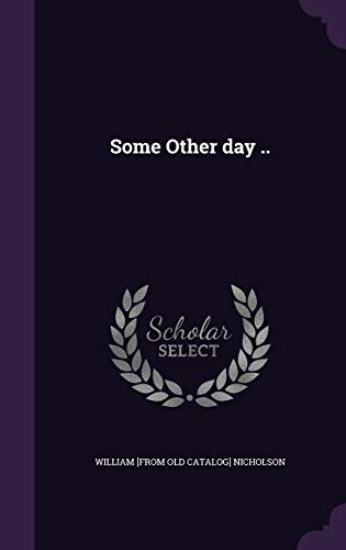 Some Other Day .. book cover