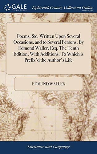 Poems, &c, Upon Several Occasions book cover
