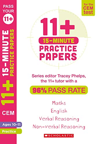 Cover of 11+ 15-Minute Practice Papers for the CEM Test Ages 10-11